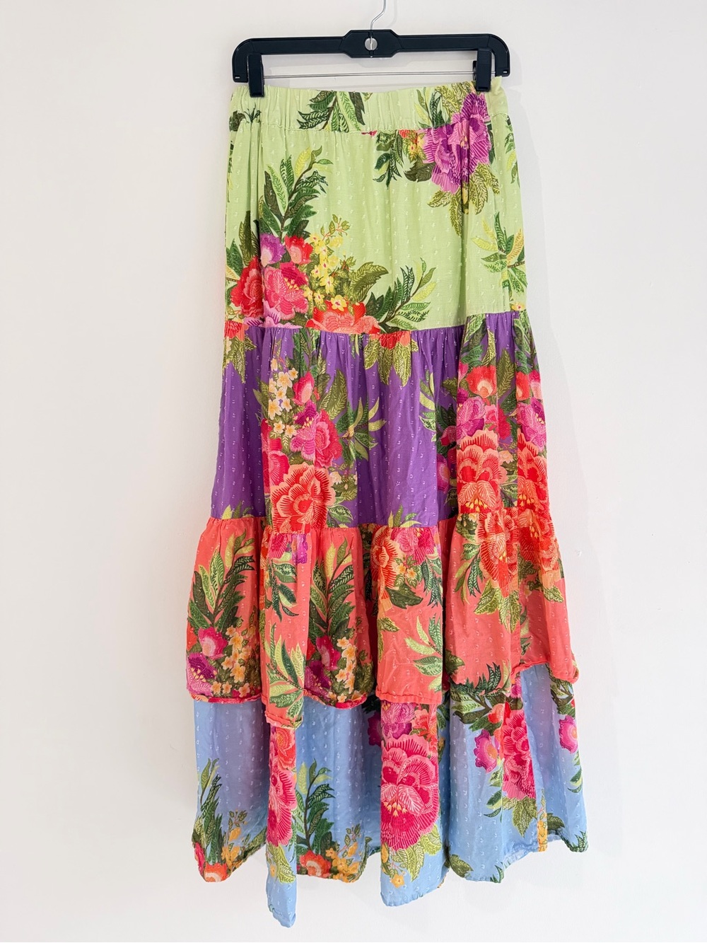Farm Rio x Anthropologie Tiered Floral Maxi Skirt size Medium 57129 - Picture 5 of 13